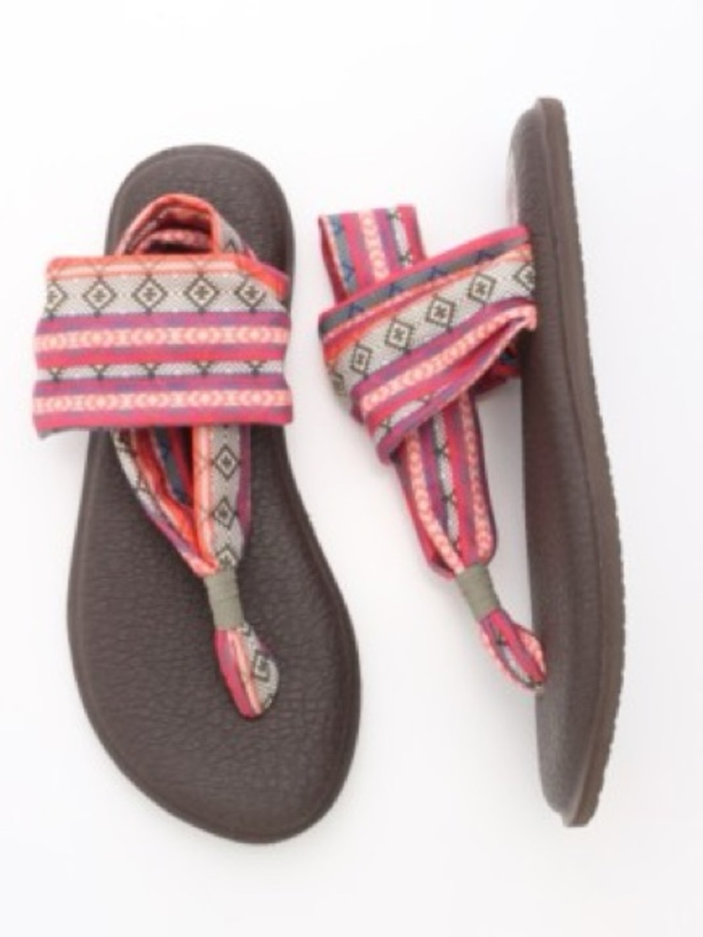 Sanuk Yoga Sling 2 Sandals Southwest Tribal Women 9 Pink